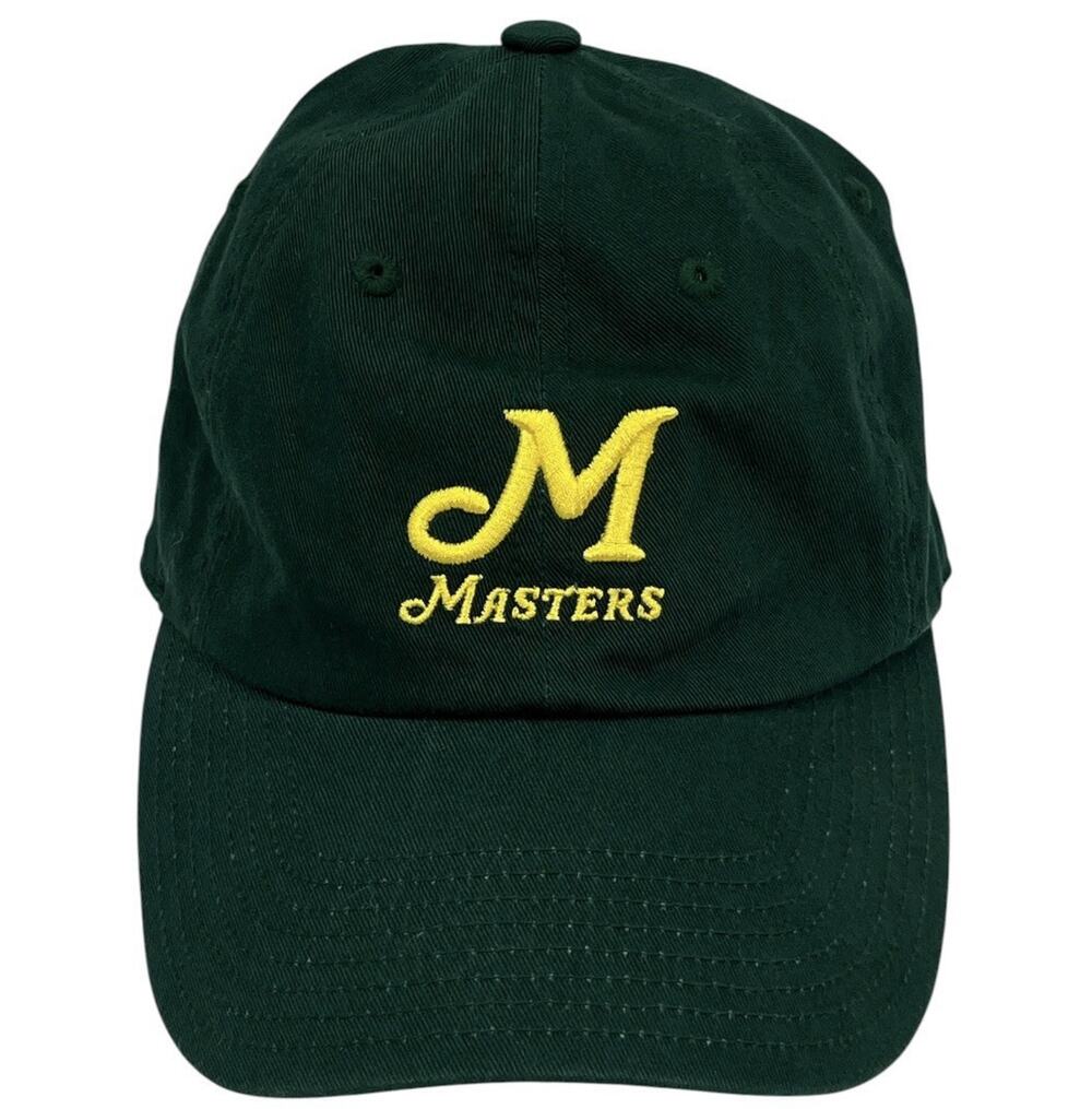 RARE Vintage Masters Hat American Needle Gold M Logo Green Strapback Clean